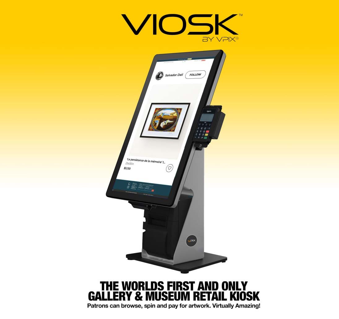 Touch screen digital retail kiosk for museums and galleries